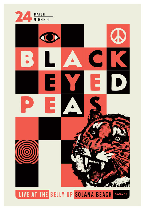 Scrojo Black Eyed Peas Commemorative Edition Poster