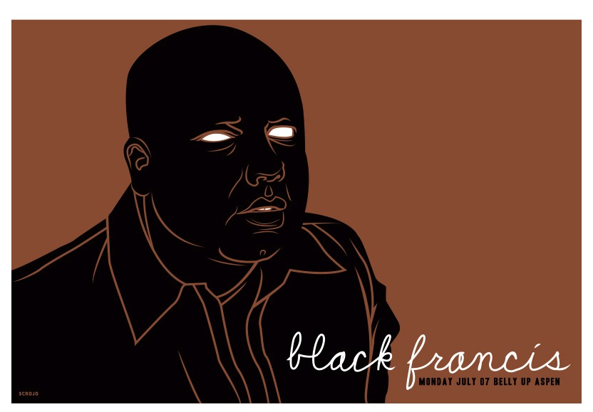 Scrojo Black Francis (of the Pixies AKA Frank Black) Poster