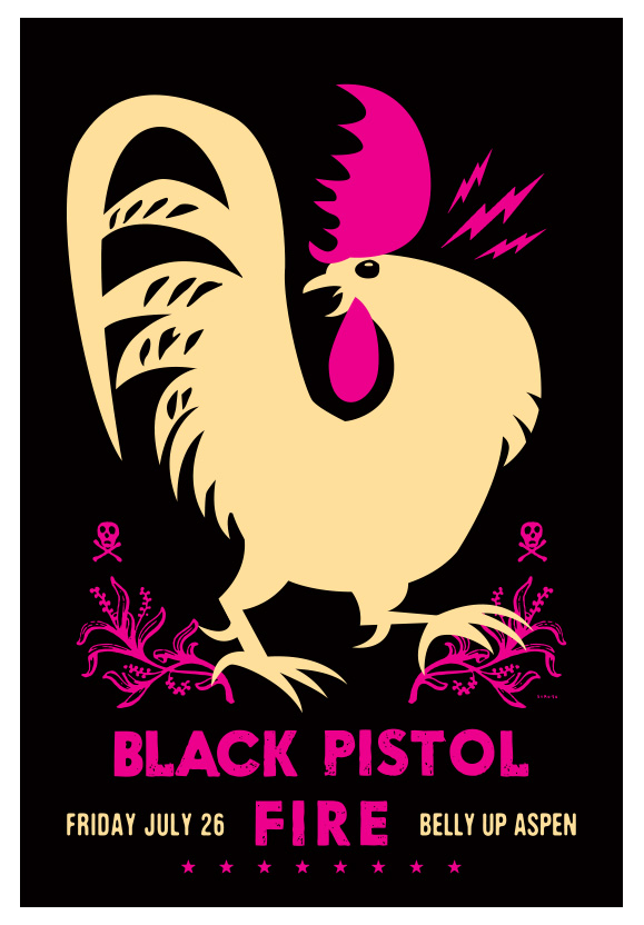 Scrojo Black Pistol Fire Poster