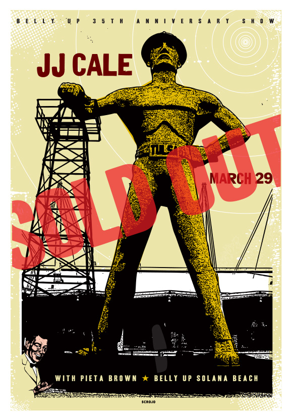 Scrojo JJ Cale Belly Up 35th Anniversary Show Poster