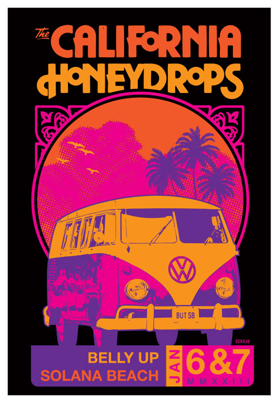 Scrojo The California Honeydrops Poster