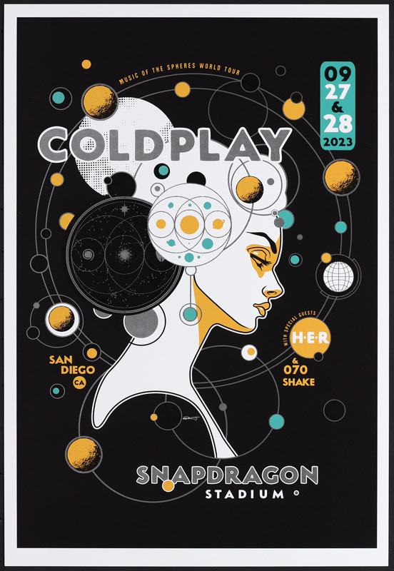 Scrojo Coldplay Music of the Spheres World Tour Poster