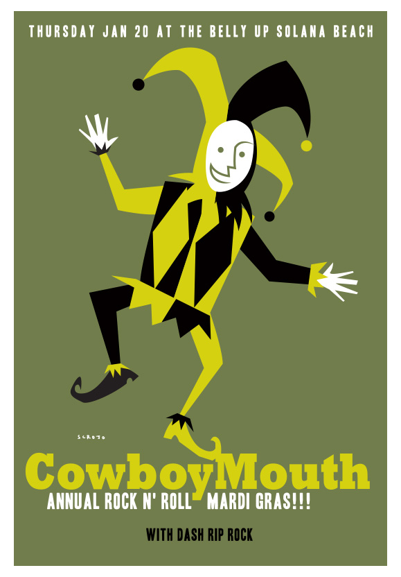 Scrojo Cowboy Mouth Poster