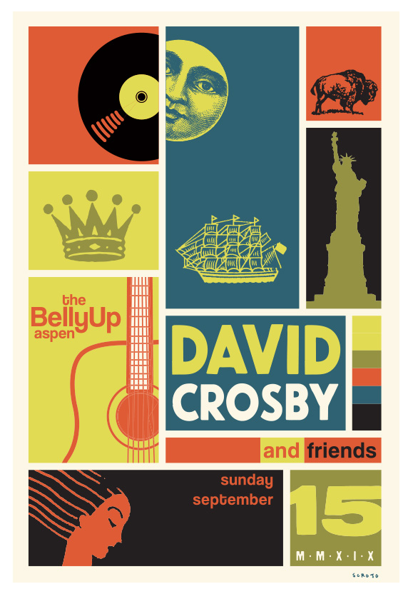 Scrojo David Crosby and Friends Poster