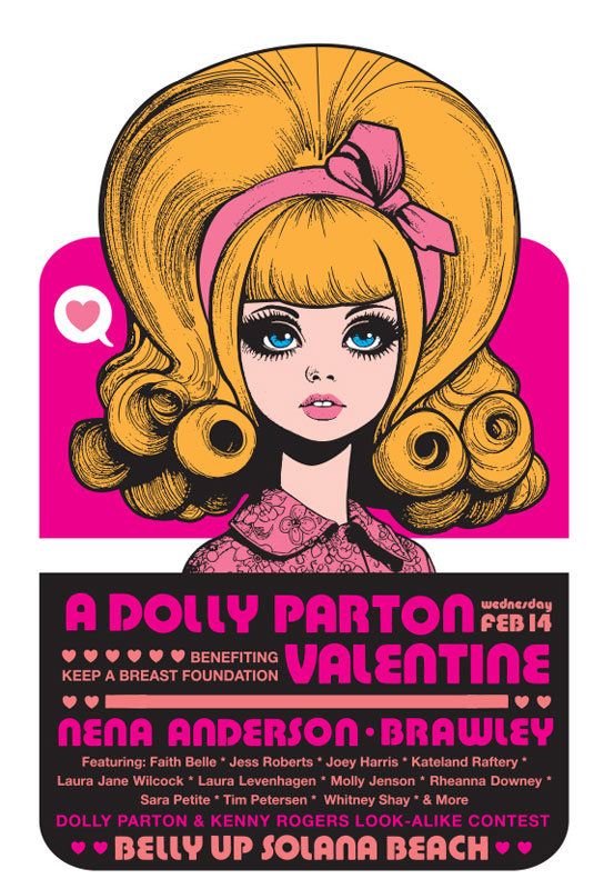 Scrojo A Dolly Parton Valentine - Nena Anderson - Brawley Poster