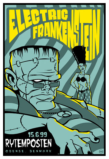 Scrojo Electric Frankenstein Poster
