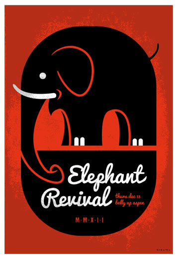 Scrojo Elephant Revival Poster