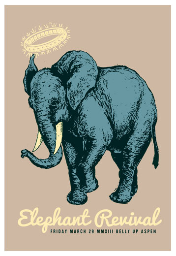 Scrojo Elephant Revival Poster