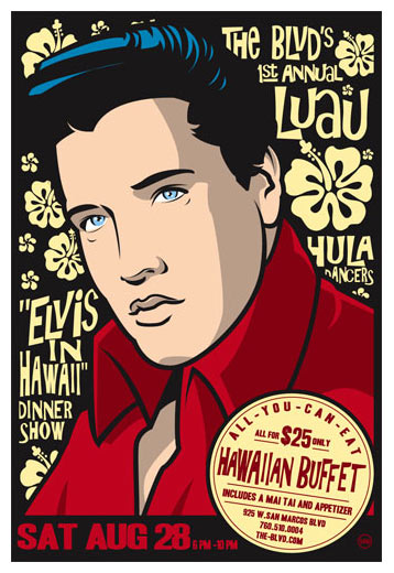 Scrojo Elvis In Hawaii Dinner Show Poster