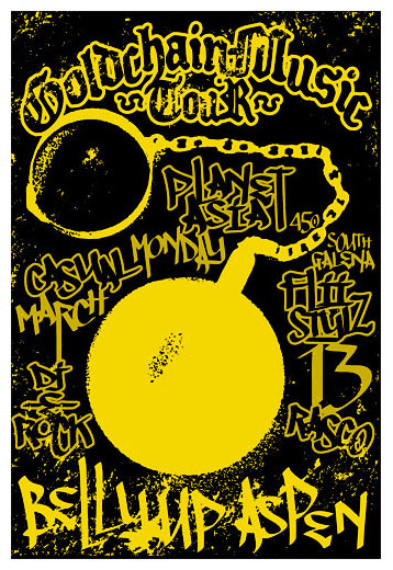 Scrojo Goldchain Music Tour Poster