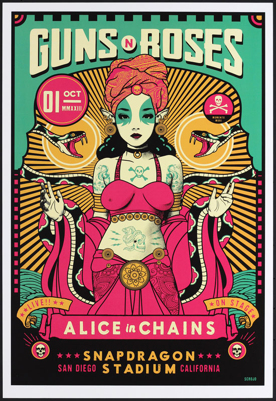Scrojo Guns N' Roses Alice in Chains Poster