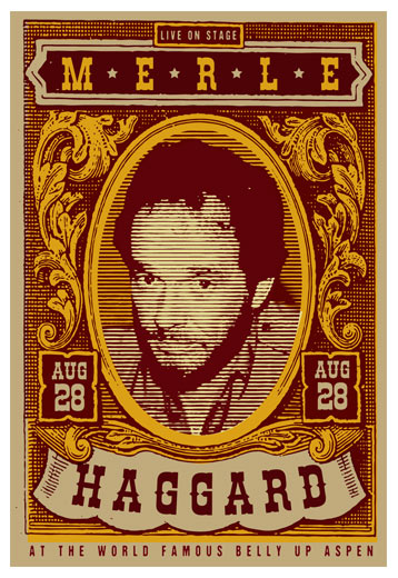 Scrojo Merle Haggard Poster