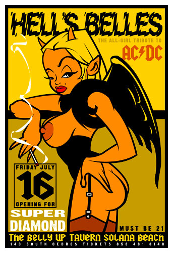 Scrojo Hell's Belles (AC/DC Tribute Band) Poster