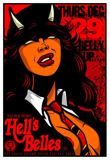 Scrojo Hell's Belles (AC/DC Tribute Band) Poster