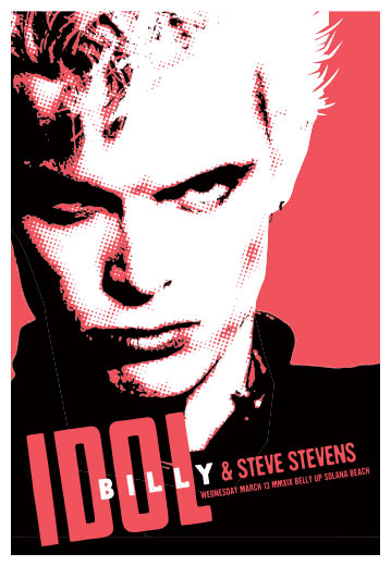 Scrojo Billy Idol and Steve Stevens Poster