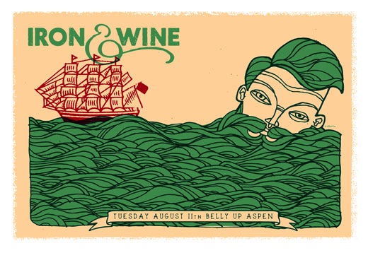 Scrojo Iron and Wine Poster