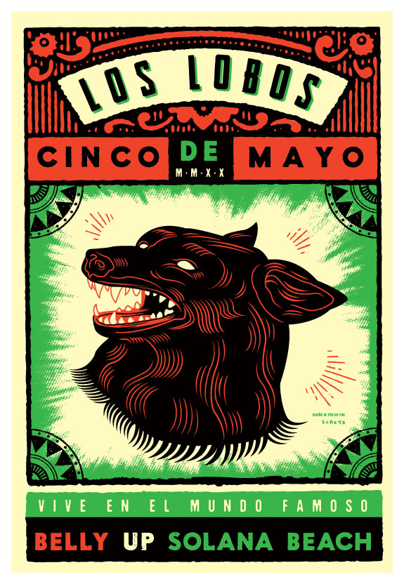 Scrojo Los Lobos Cinco de Mayo Concert Poster