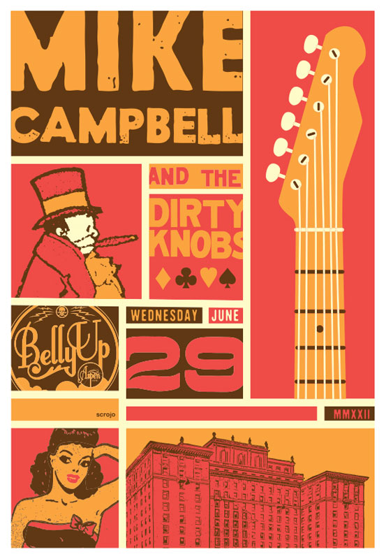 Scrojo Mike Campbell and the Dirty Knobs Poster