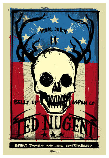 Scrojo Ted Nugent Poster