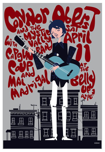 Scrojo Conor Oberst and the Mystic Valley Band (of Bright Eyes fame) Poster