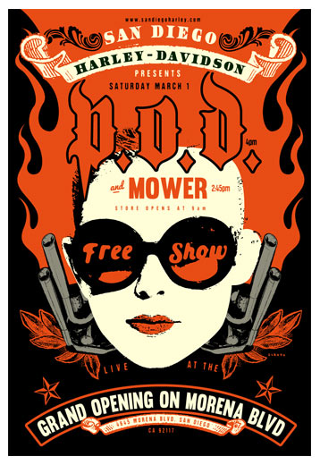 Scrojo San Diego Harley-Davidson Morena Blvd. Location Opening Show featuring P.O.D. Poster