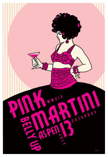 Scrojo Pink Martini Poster