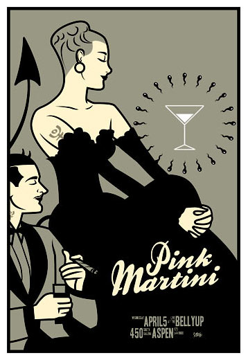 Scrojo Pink Martini Poster