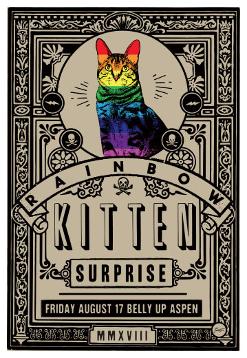 Scrojo Rainbow Kitten Surprise Poster