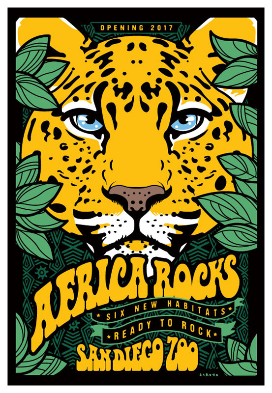 Scrojo Africa Rocks San Diego Zoo Summer 2017 New Leopard Habitat Opening Poster