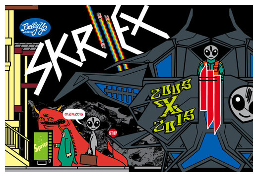 Scrojo Skrillex - Belly Up Aspen Tenth Anniversary Poster