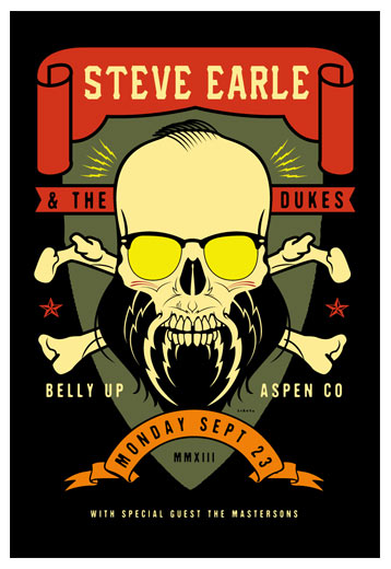 Scrojo Steve Earle and the Dukes Poster