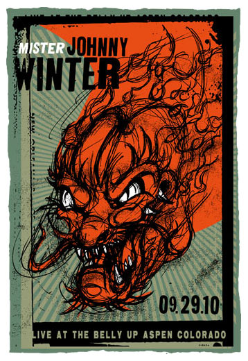 Scrojo Johnny Winter Poster