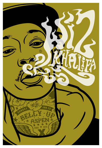 Scrojo Wiz Khalifa - Belly Up Aspen Tenth Anniversary Poster