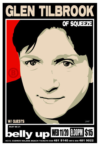 Scrojo Glenn Tilbrook (of Squeeze) Poster