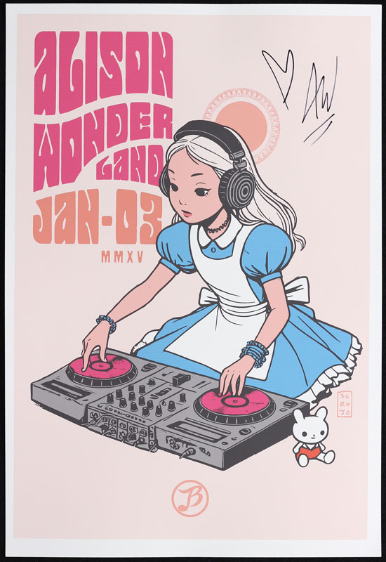 Scrojo Alison Wonderland Autographed Poster