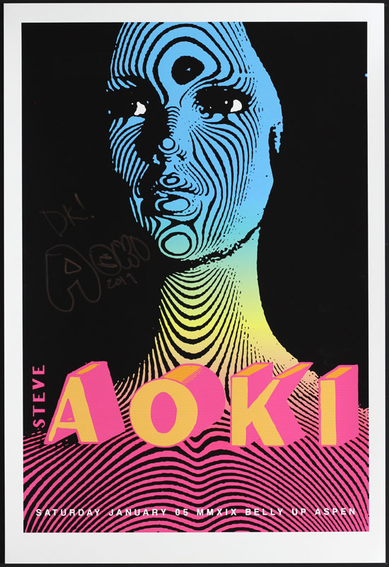 Scrojo Steve Aoki Autographed Poster