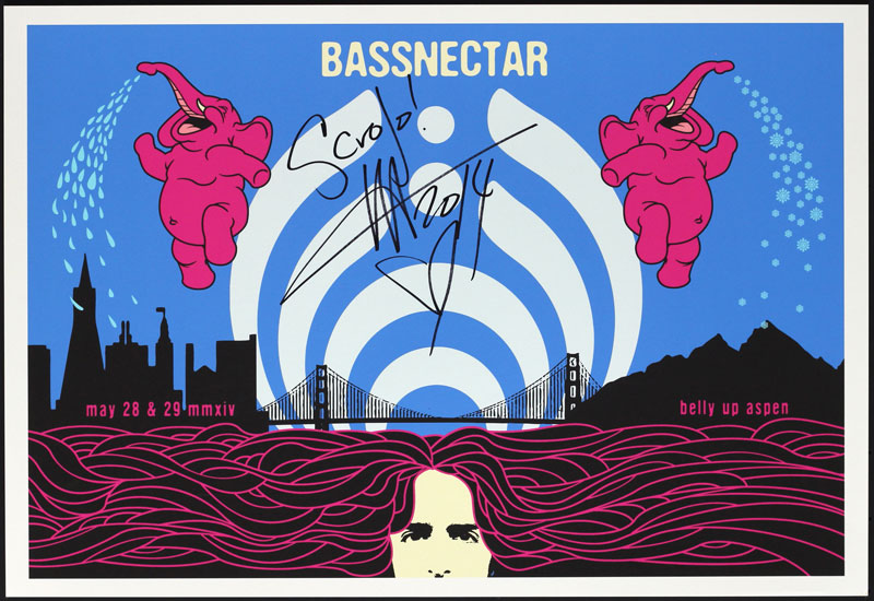 Scrojo Bassnectar Autographed Poster