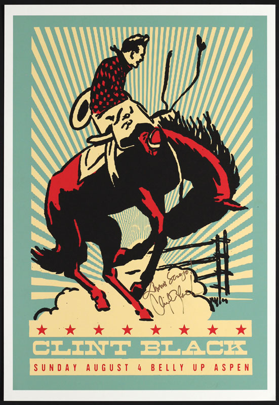 Scrojo Clint Black Autographed Poster