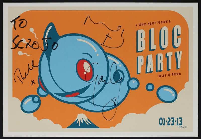 Scrojo Bloc Party Autographed Poster