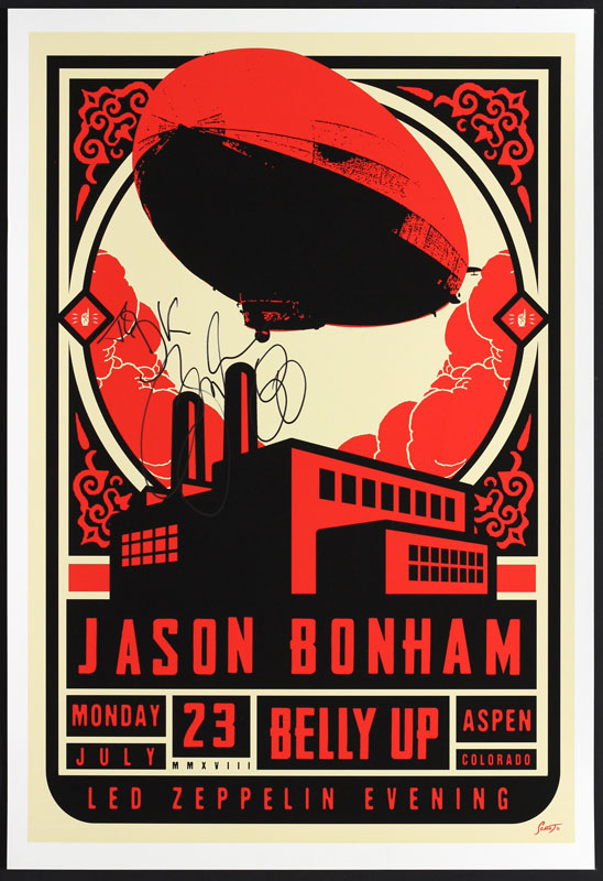 Scrojo Jason Bonham - Led Zeppelin Experience Autographed Poster
