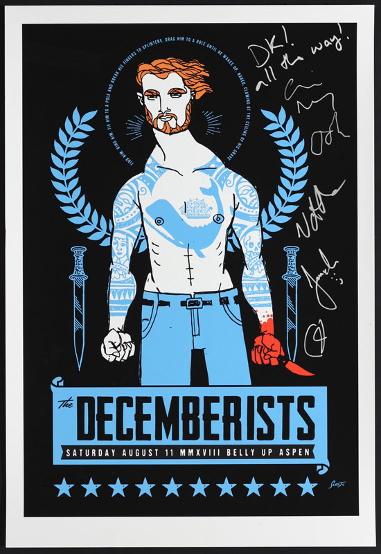 Scrojo The Decemberists Autographed Poster