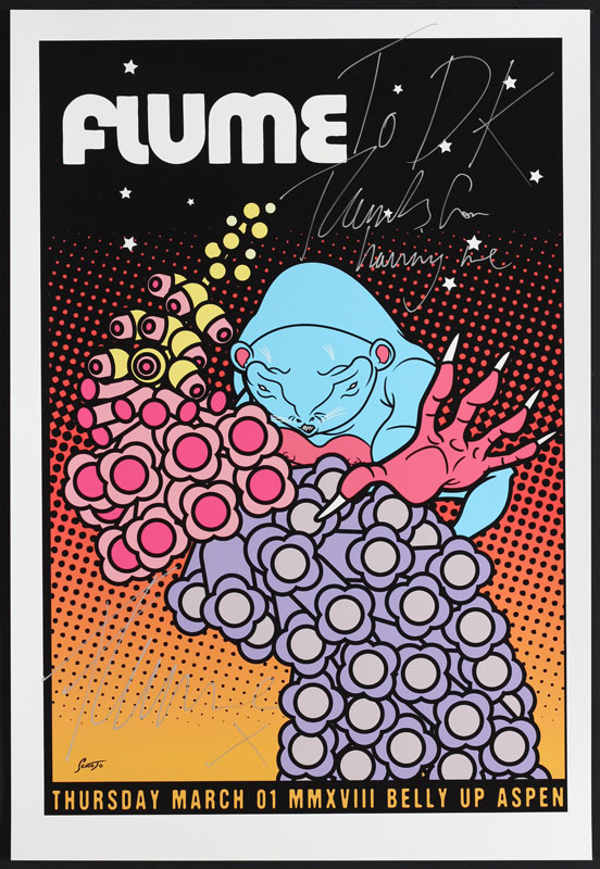 Scrojo Flume Autographed Poster