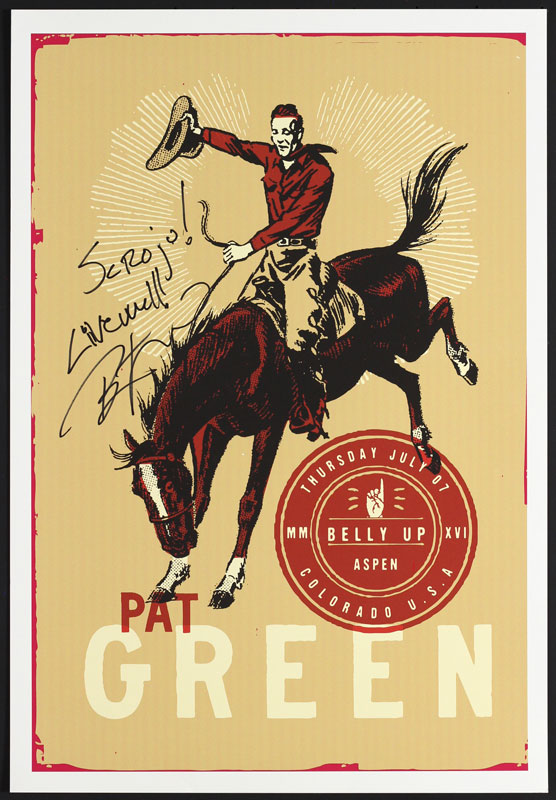 Scrojo Pat Green Autographed Poster