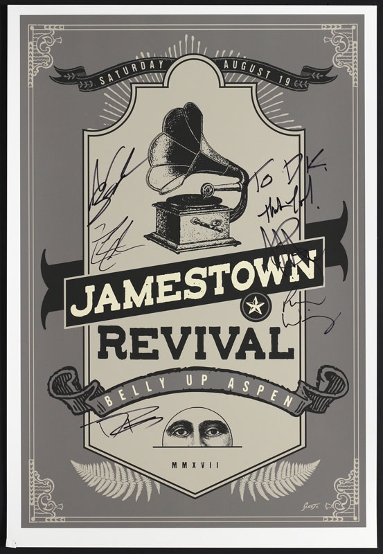 Scrojo Jamestown Revival Autographed Poster