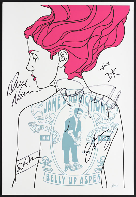 Scrojo Jane's Addiction Autographed Poster