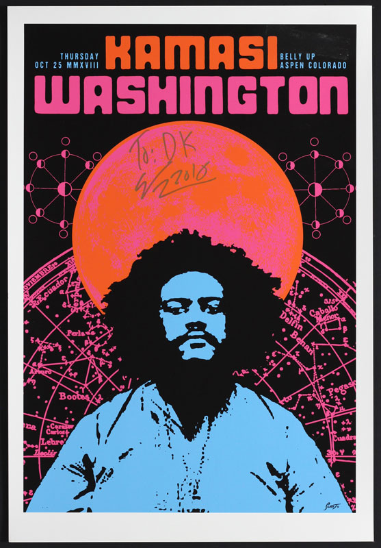 Scrojo Kamasi Washington Autographed Poster