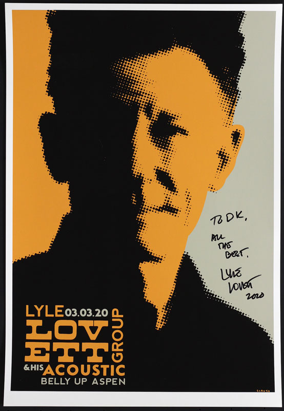 Scrojo Lyle Lovett and His Acoustic Group Autographed Poster