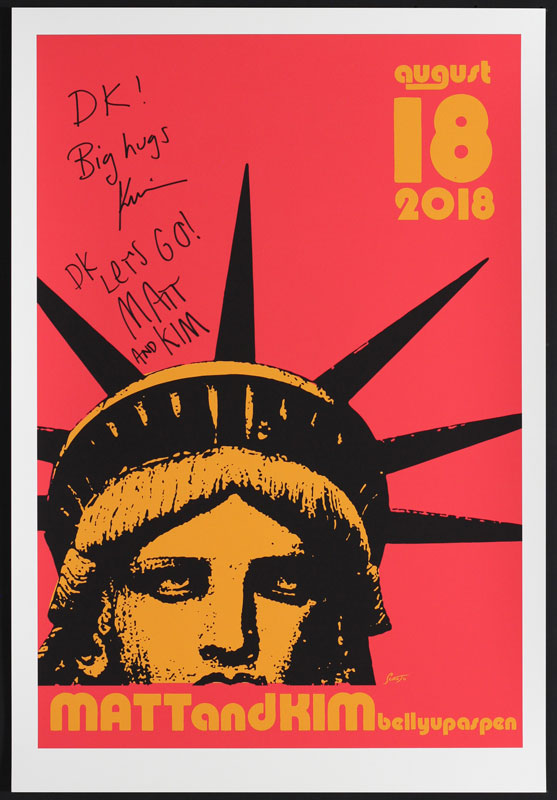 Scrojo Matt And Kim Autographed Poster