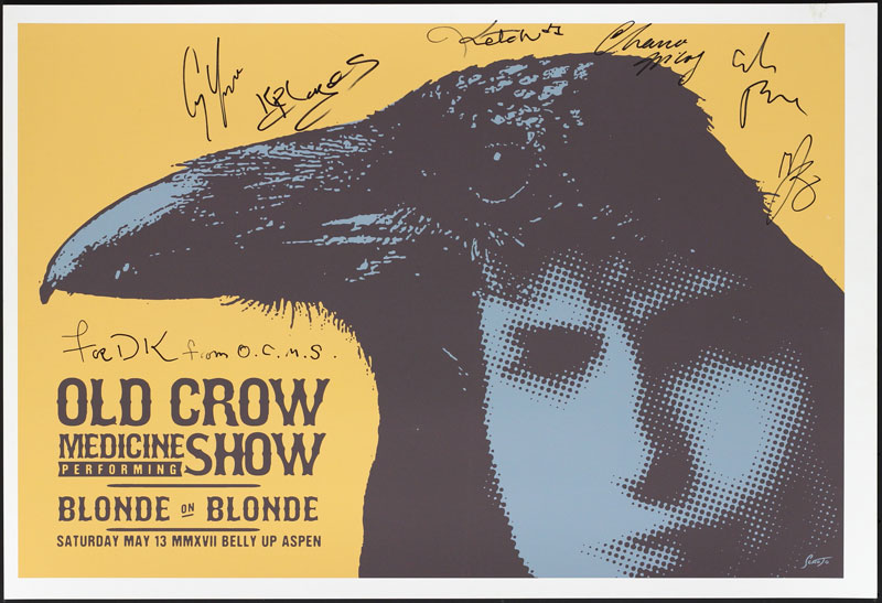Scrojo Old Crow Medicine Show Autographed Poster