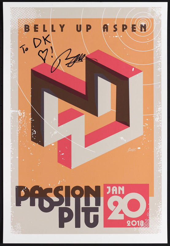 Scrojo Passion Pit Autographed Poster